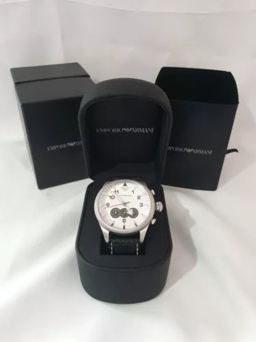 *RARE* MENS 44mm EMPORIO ARMANI AR5836 WRIST WATCH WITH BOX RRP £274.92 VINTAGE