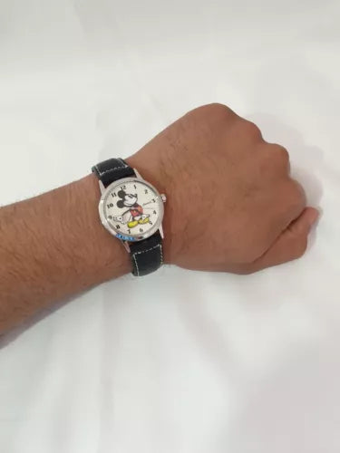 1990s Mens Womens Vintage 34mm Ingersoll Disney Mickey Mouse Wrist Watch ZR26164