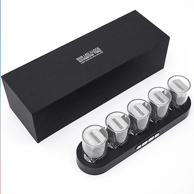 Digital Black RGB Led Nixie Tube Clock Gift