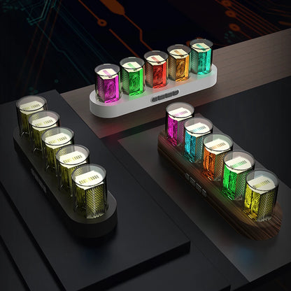 Digital Black RGB Led Nixie Tube Clock Gift