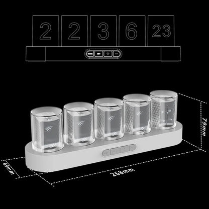 Digital Black RGB Led Nixie Tube Clock Gift